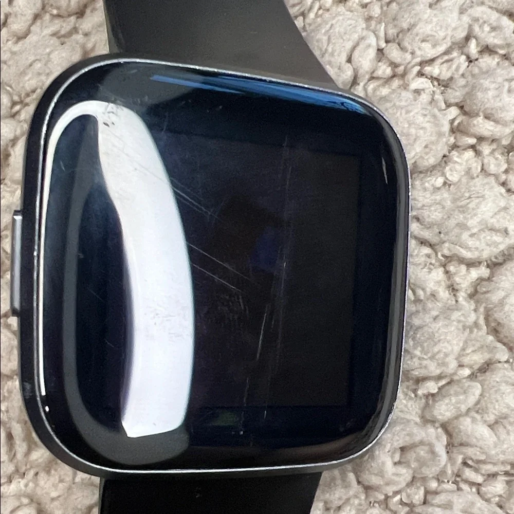FitBit Versa 2 with Black Band and Charger